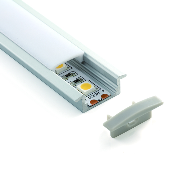 Recessed LED Aluminum Channel With Flange For 12mm LED Light Strips