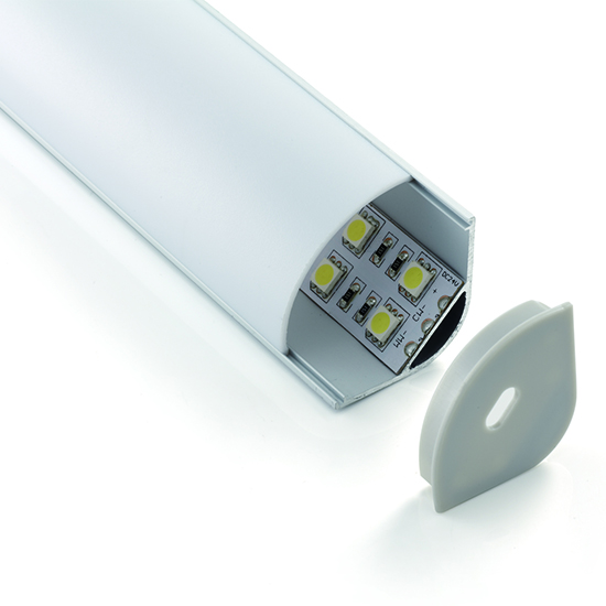 2m LEDsikon® LED Aluminium Eckprofil Set CORNER 10mm Bl LK#5220 eloxiert inkl 